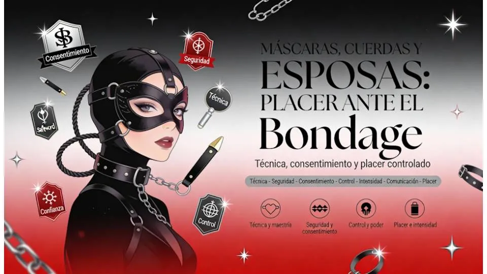 Accesorios de bondage: máscaras, cuerdas y esposas